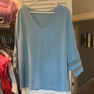 Elegant Blue Women's Top